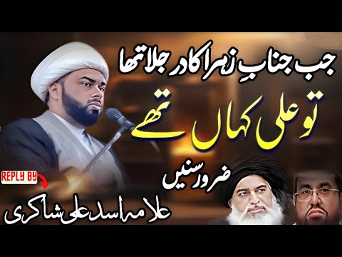 Bibi Per Zulm ky Waqt Imam Ali (A.S) Kahan thy | Reply by Allama Asad Shakri |