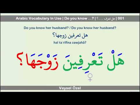 Arabic Vocabulary In Use | Do you know &hellip;? | (هَلْ تَعْرِفُ ...؟) | 001