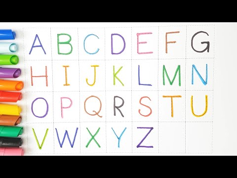 Learn Alphabets with dotted lines and alphabet song