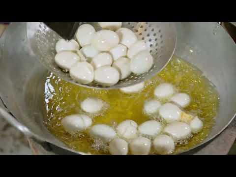 100 duck eggs fried in fire with Korean noodles - Mary Chef