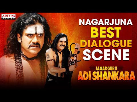 Best Nagarjuna Dialogue Scenes | Jagadguru Adi Shankara | Hindi Dubbed Movie | Kaushik Babu,Saikumar