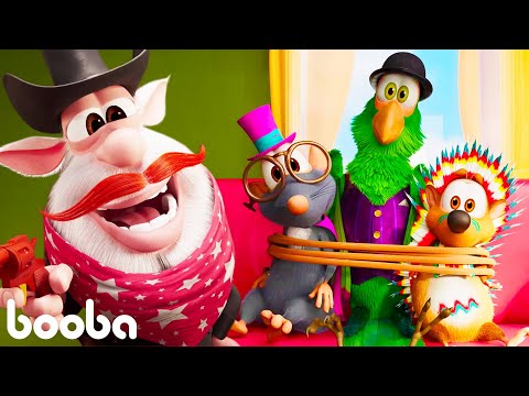 Booba 😉 Train robbery 🚂 New Episode ⭐Funny episodes 💙 Moolt Kids Toons Happy Bear