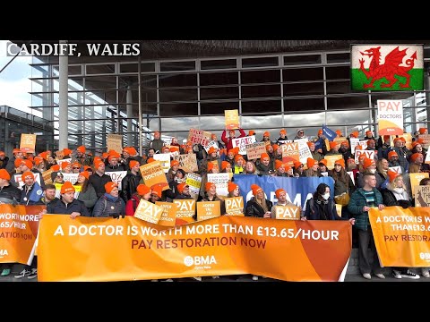 Junior Doctors Pay Demonstration, Cardiff Bay Senedd