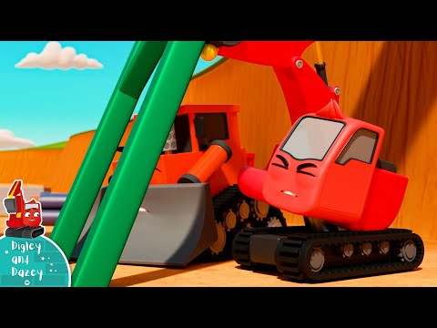 Bridge Is Falling Down - Digley and Dazey | Construction Songs for Kids