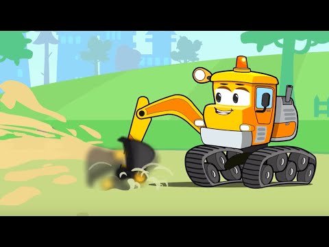 Bagger Kinderfilm - Super Spielplatz - Cartoon f&uuml;r Kinder | Vroom Vroom