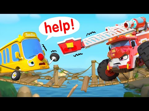 Little Bus Rescue Mission🚌 - Wheels on the Bus | Car Cartoon | Kids Songs | BabyBus - Cars World