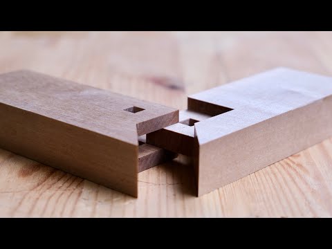 Japanese Joinery - Kane Tsugi 面代留め差しほぞ接ぎ