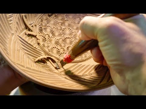 Making a Karatsu Mishima Plate 【Pottery】