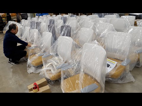 The process of making an office chair that is comfortable to sit on. Amazing Korean chair factory