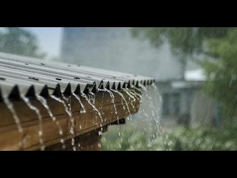 Great sound of rain in a tin roof