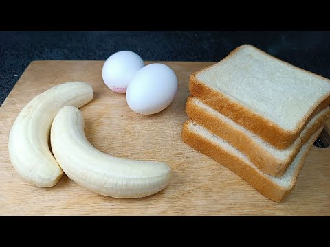 Breakfast recipe | Just add eggs with bananas and bread | Healthy and simple,So delicious