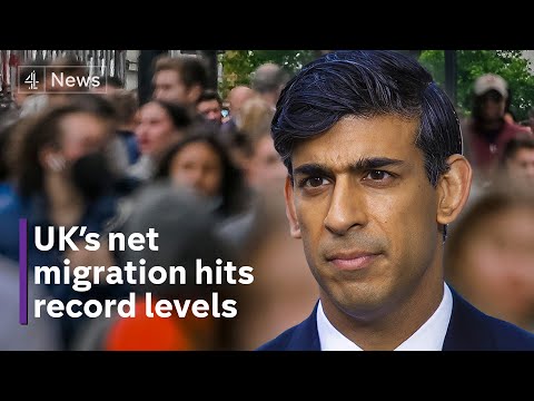 UK net migration from 2022 revised up from 606,000 to a record 745,000