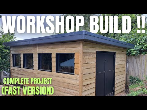 DIY Building a Workshop From Scratch | Complete Build | Fast Version