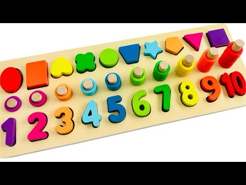 Learning Numbers,  Colors, Shapes and Counting Puzzle Activity | Best learning video for toddlers!!!