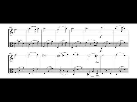 J.J.C.Sibelius duo in C for violin and viola SCORE