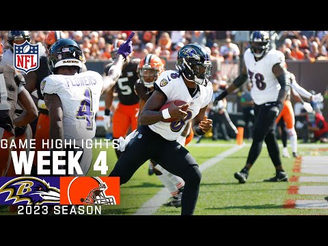 Baltimore Ravens vs. Cleveland Browns | 2023 Week 4 Game Highlights