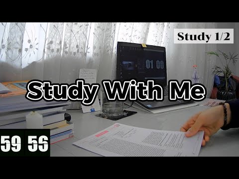 2-HOUR Study With Me 📚🌧 Rain Sounds &amp; Pomodoro Timer 60 &amp; 10 