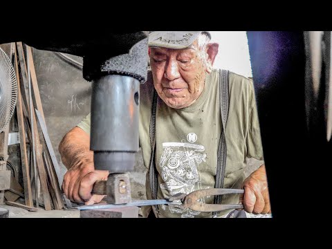 A day in the life of a blacksmith, guarded by an 89-year-old super grandfather and his family.