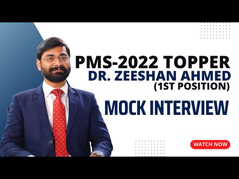 PMS MOCK INTERVIEW | DR. ZEESHAN (TOPPER) 1st POSITION IN PMS 2022 | READ RIGHT INSTITUTE