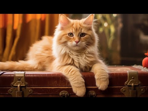 Sweet harp music that cats love 😽 Cat sleep music that makes you fall asleep right away when you...