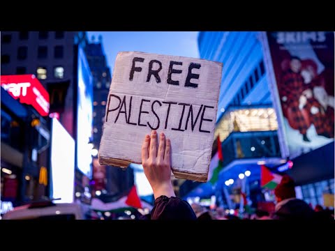 Thousands of pro-Palestine activists swarm the World Trade Centre