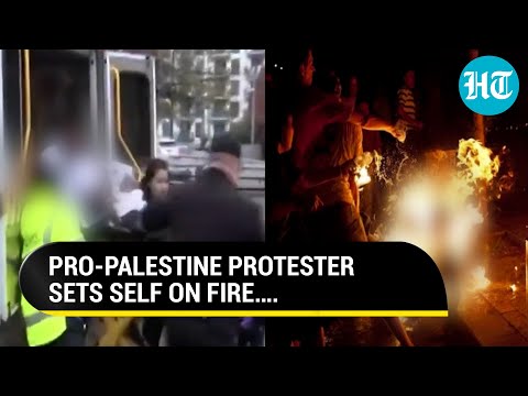 High Drama Outside Israeli Mission In U.S.' Atlanta; Pro-Palestine Protesters Sets Self On Fire