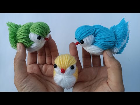 Y&uuml;n İpten Kuş Nasıl Yapılır 🐦 Easy Chicken Making-Woolen Craft