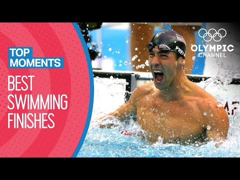 Top 10 Swimming Finishes ever! | Top Moments