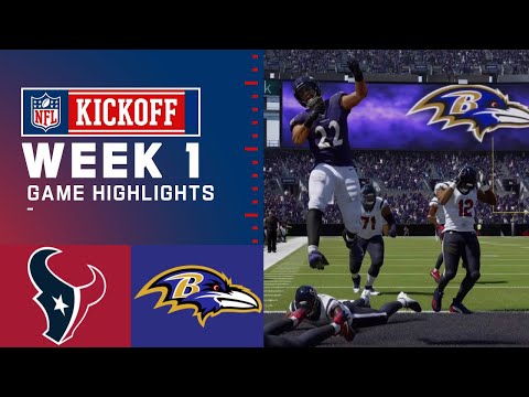 Texans vs Ravens Week 1 Simulation Highlights | Madden 24 Rosters