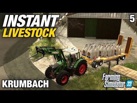 THIS IS HOW TO HAVE INSTANT LIVESTOCK! | Krumbach | Farming Simulator 22 - Episode 5