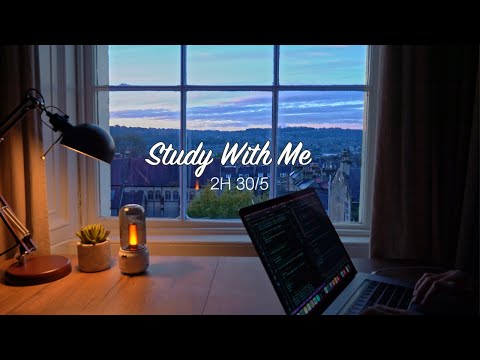 2-Hour Study with Me / England Early Morning 🌅 / Pomodoro 30-5 / Soft Piano 🎹 | Day 132