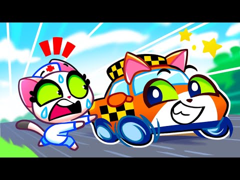 🛞 Wheels On a Taxi 🚖 Car Stories for Kids by Purr Purr 😻