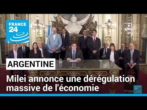 Argentine : Javier Milei annonce une d&eacute;r&eacute;gulation massive de l'&eacute;conomie &bull; FRANCE 24