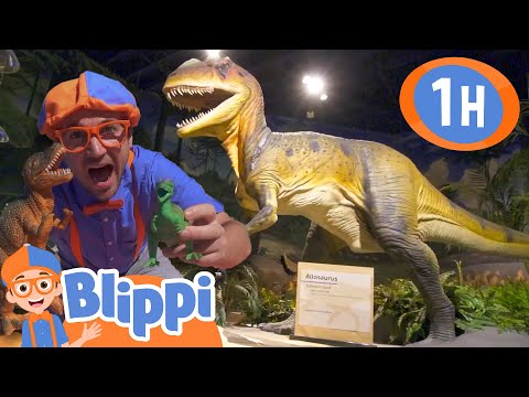 Blippi Visits Dinosaur Exhibition  | Animals for Kids | Animal Cartoons | Learn about Animals