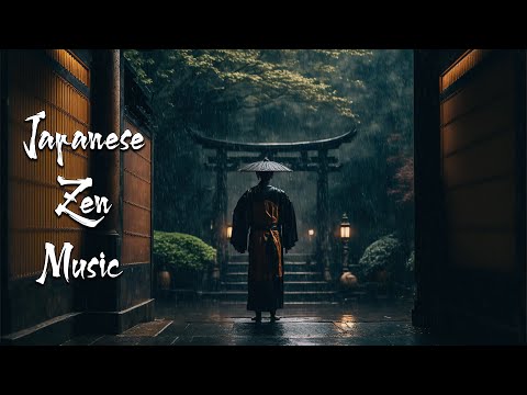 A Rainy Day at The Temple - Japanese Zen Music - Japanese Flute Music For Soothing, Meditation