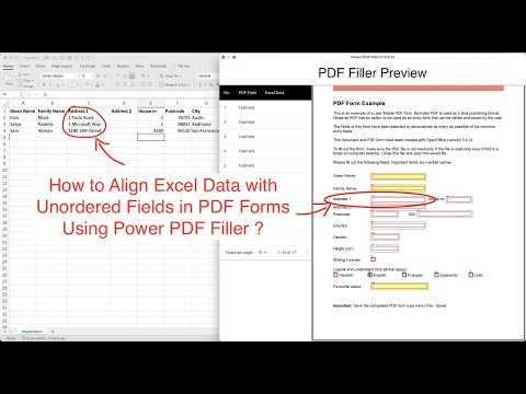 A Quick Tutorial: Align Excel Data with Unordered Fields in PDF Forms Using Power PDF Filler