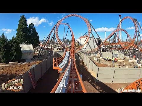 Copperhead Strike testing front seat on-ride HD POV Carowinds