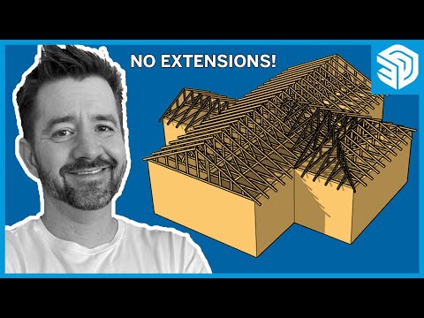 Framing a TRUSS ROOF in SketchUp