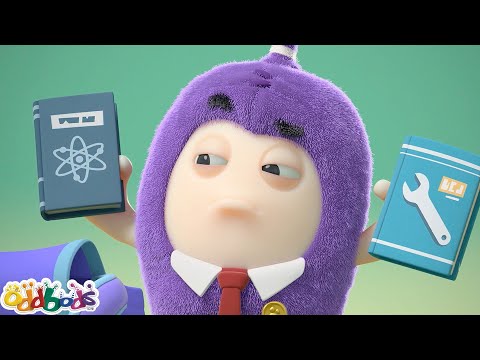 Baby Jeff goes to School ✏️ Oddbods Full Episode |  Funny Cartoons for Kids