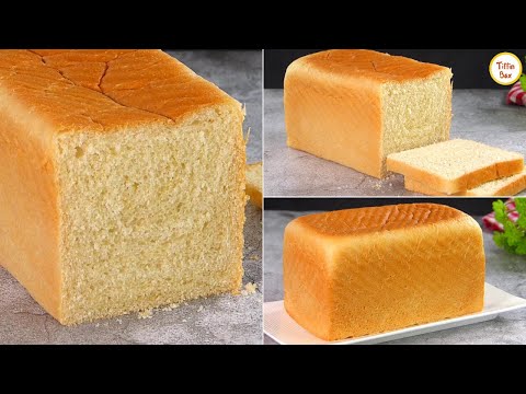 Easy Homemade White Bread / Eggless Soft Double Roti / Bakery style Bread Loaf Recipe by Tiffin Box