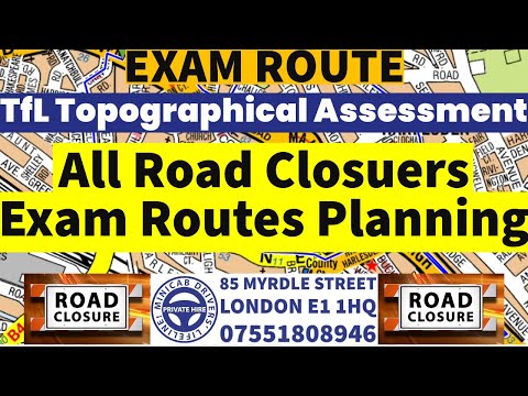 All Exam Routes with Road Closers | TfL Topographical Assessment Test 2023 | Training London PCO