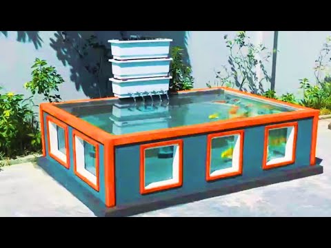 How to Build A Beautiful Fish Tank From Cement Very Easy - For Your Family