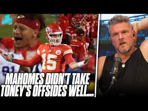 Patrick Mahomes Loses It On Sideline After Toney Offsides Call | Pat McAfee Reacts