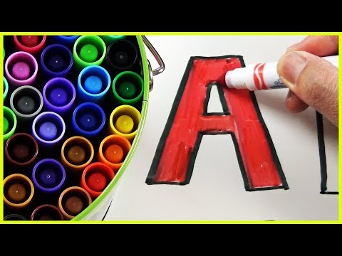 CRAYOLA Color Marker Learning ABC Letter Alphabets, Colors and ABC Song