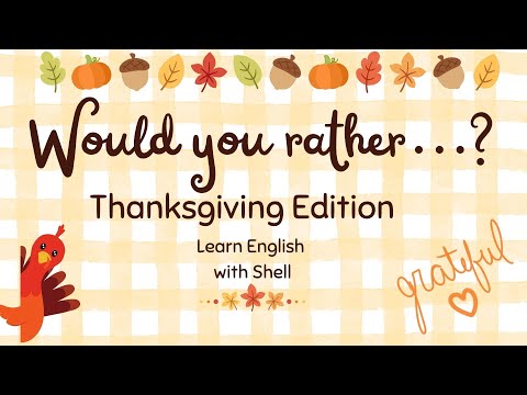 Learn English. The Thanksgiving game. 