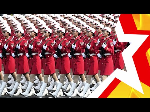 WOMEN'S TROOPS OF CHINA ★ 中国女子军 ★ Chinese female soldiers ★ Beijing military parade.