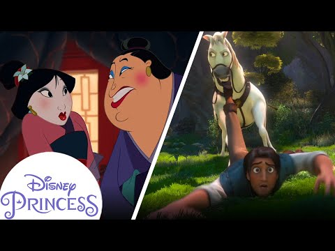 Try Not To Laugh | Funny Disney Princess Moments With Moana, Tangled &amp; More | Disney Princess