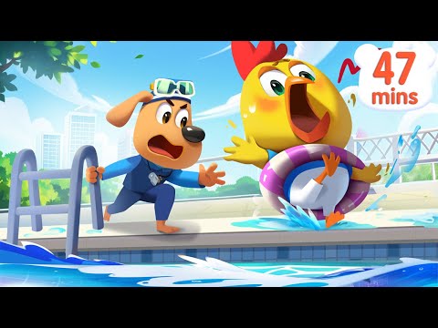 Safety in Swimming Pools?| Safety Tips | Police Cartoon | Kids Cartoon | Sheriff Labrador | BabyBus