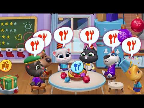 My Talking Tom and Friends we feed cats Android &amp; iOS gameplay