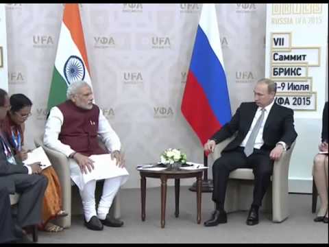 PM Shri Narendra Modi meets President of Russia Vladimir Putin